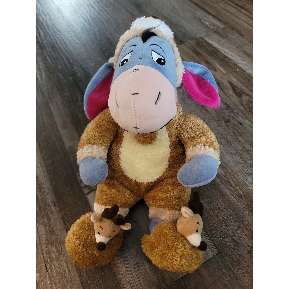 Winnie the Pooh EEYORE Reindeer Sleeper Pajamas Plush Disney Store Exclusive 13"